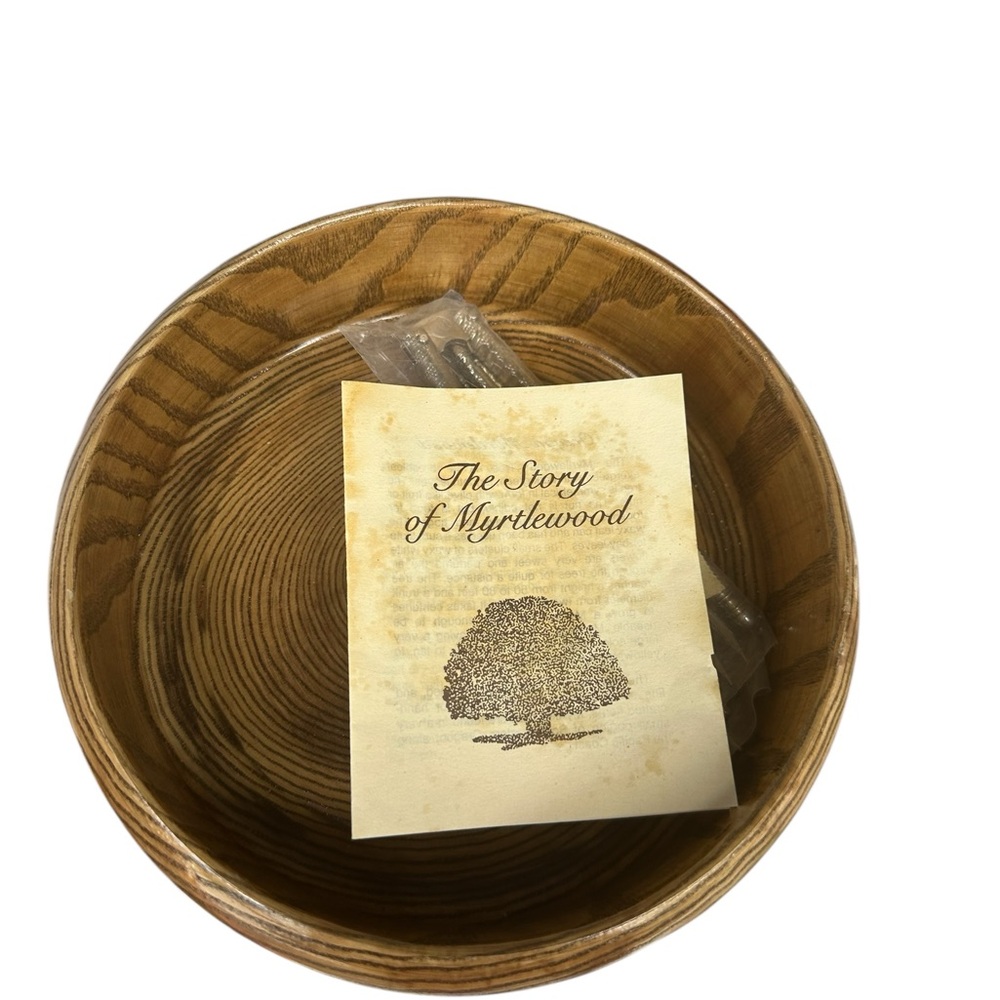 Wooden Myrtlewood Bowl Nuts Tools